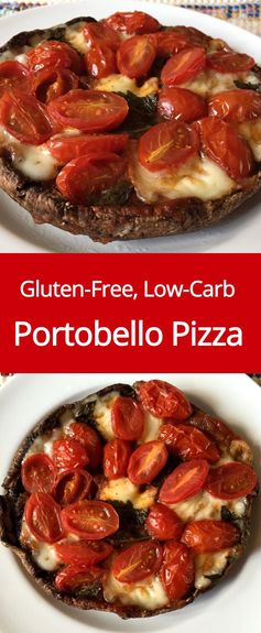 Portobello Pizza Recipe With Fresh Mozzarella, Basil And Cherry Tomatoes