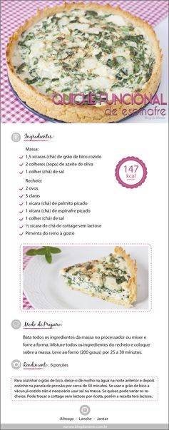 Quiche funcional de espinafre