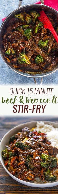 Quick 15 Minute Beef and Broccoli Stir Fry