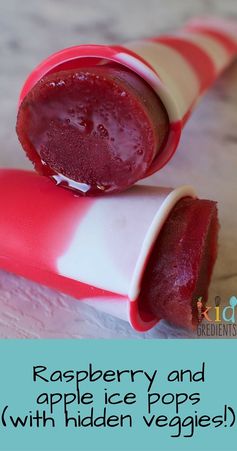 Raspberry and apple ice pops (with hidden veggies!