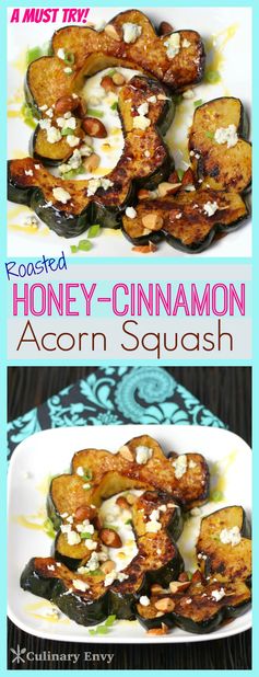 Roasted Honey Cinnamon Acorn Squash