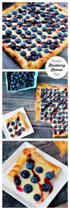 Rustic Blueberry Lemon Tart