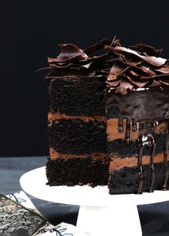 Rustic Chocolate Cake with Ganache