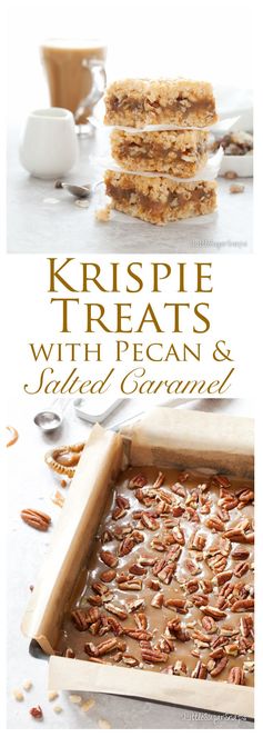 Salted Caramel Pecan Krispie Treats