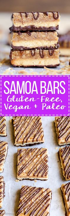 Samoa Bars (Gluten Free, Paleo + Vegan