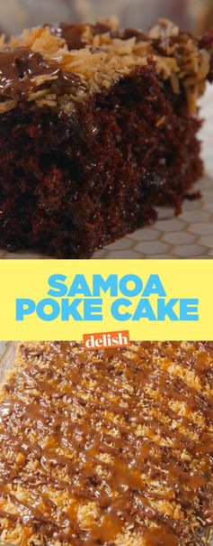 Samoa Poke Cake