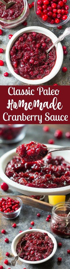 Simple Homemade Paleo Cranberry Sauce (Emily's Favorite!