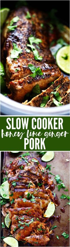 Slow Cooker Honey Lime Ginger Pork