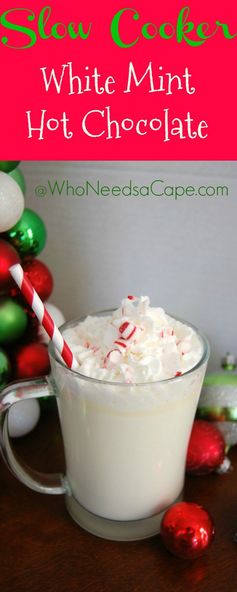 Slow Cooker White Mint Hot Chocolate