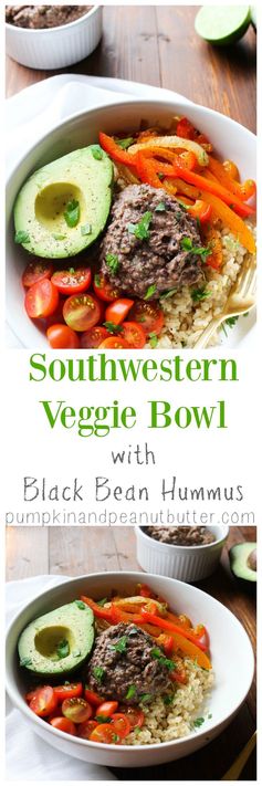 Southwestern Veggie Bowl with Black Bean Hummus