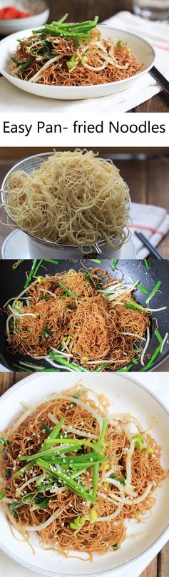 Soy Sauce Pan Fried Noodles (Cantonese Chow Mein