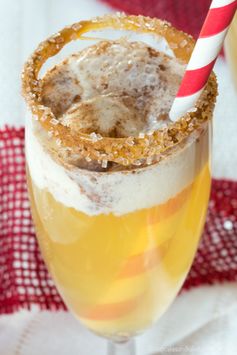 Sparkling Apple Cider Floats (alcoholic and non-alcoholic versions