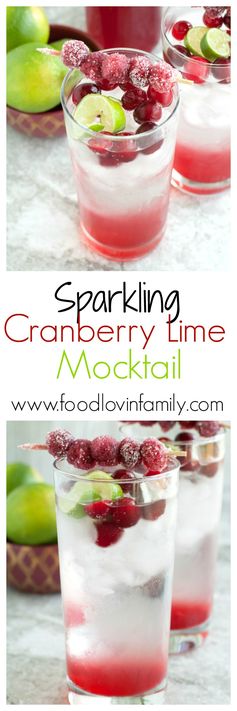 Sparkling Cranberry Lime Mocktail