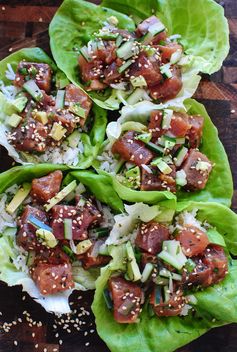 Spicy Tuna Poke Lettuce Wraps