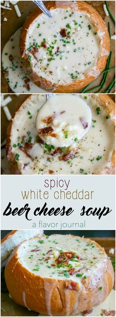 Spicy white cheddar beer cheese soup