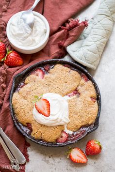 Strawberry Cobbler (Gluten Free, Paleo + Vegan