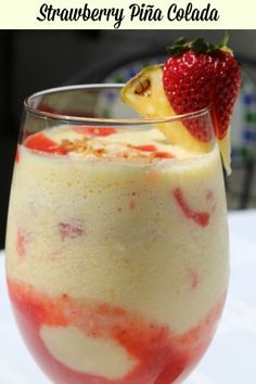 Strawberry Piña Coladas - Mocktails & Cocktails