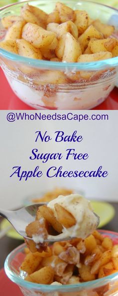 Sugar Free No Bake Apple Cheesecake