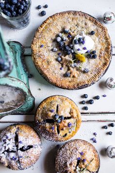 Sweet Blueberry Buttermilk Pies with Chamomile Cream