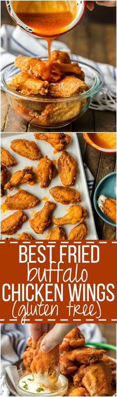 The BEST Fried Buffalo Wings (Gluten Free