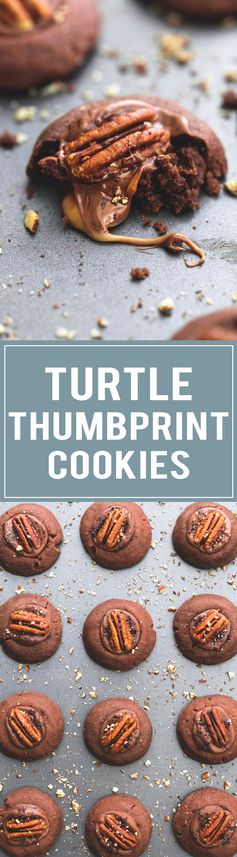 Turtle Thumbprint Cookies