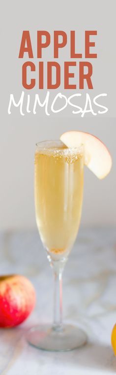 Two Ingredient Apple Cider Mimosas