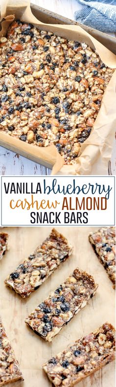 Vanilla & Blueberry Cashew Almond Snack Bars