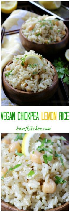 Vegan Chickpea Lemon Rice