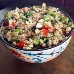 Warm Balsamic Barley & Quinoa Salad