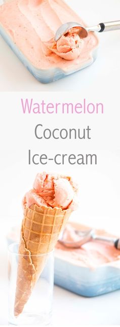 Watermelon Coconut Ice Cream