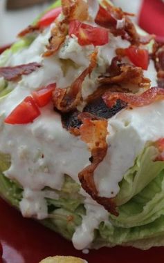 Wedge Salad with Homemade Blue Cheese Dressing