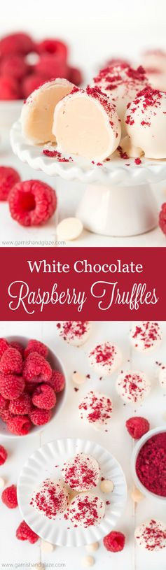 White Chocolate Raspberry Truffles