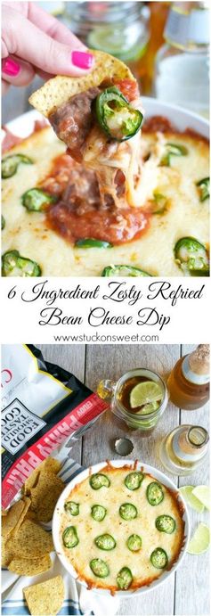 Zesty Refried Bean Cheese Dip