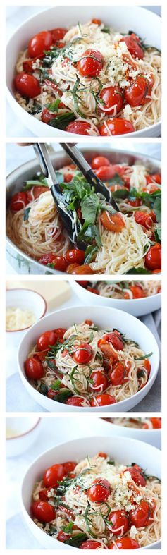 20 Minute Cherry Tomato and Basil Angel Hair