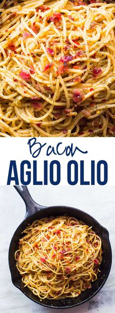 5 Ingredient Bacon Spaghetti Aglio Olio