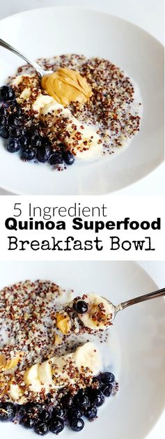 5 Ingredient Quinoa Superfood Breakfast Bowl