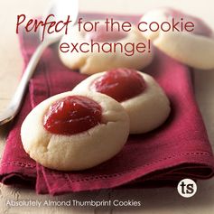 Absolutely Almond Thumbprint Cookies