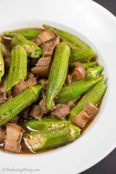 Adobong Okra with Pork