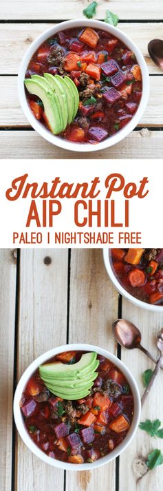 AIP Instant Pot Chili & The Paleo/AIP Instant Pot Cookbook Launch