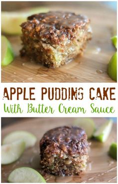 Apple Pudding Cake with Butter Cream Sauce