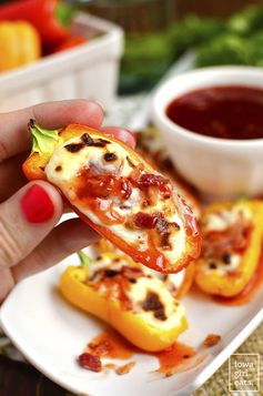 Bacon and Goat Cheese Stuffed Sweet Pepper Poppers