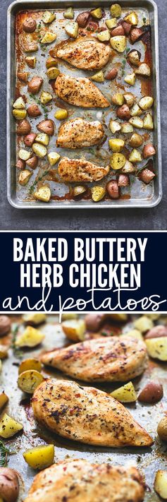 Baked Buttery Herb Chicken & Potatoes