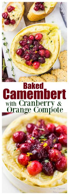 Baked Camembert with Cranberry & Orange Compote