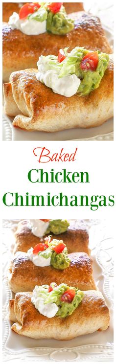 Baked Chicken Chimichangas