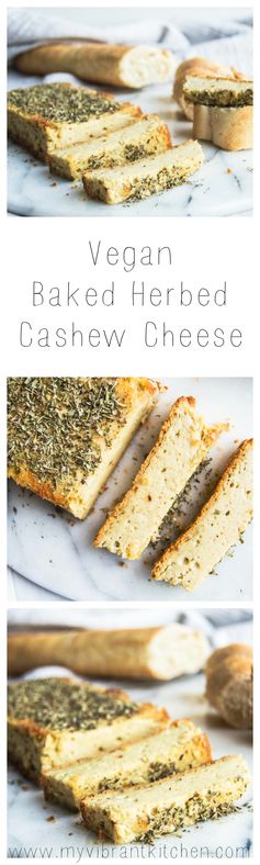 Baked Herbed Cashew Cheese