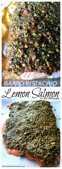 Baked Pistachio Lemon Salmon