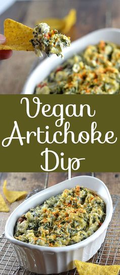 Baked Spinach and Artichoke Dip (Vegan