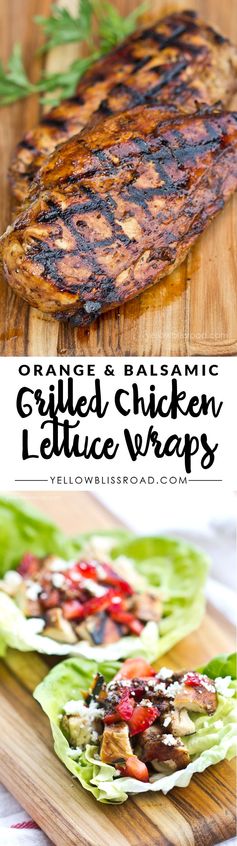 Balsamic Chicken Lettuce Wraps