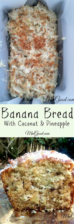 Banana Bread with Coconut and Pineapple