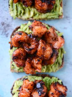 BBQ Shrimp and Lime Avocado Toast